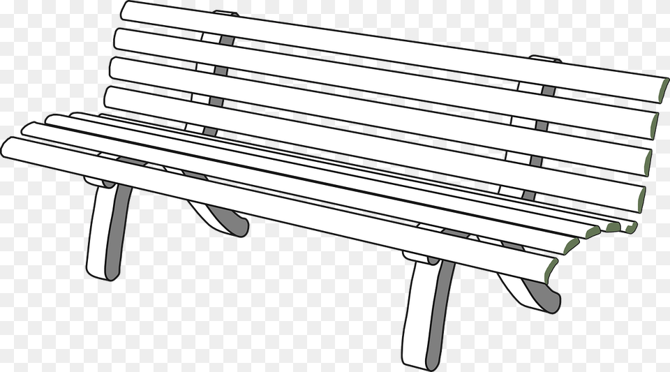 White Park Bench, Furniture, Park Bench, Gun, Weapon Png Image