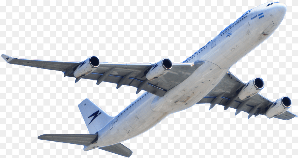 White Passenger Plane Flying On Sky Image Png