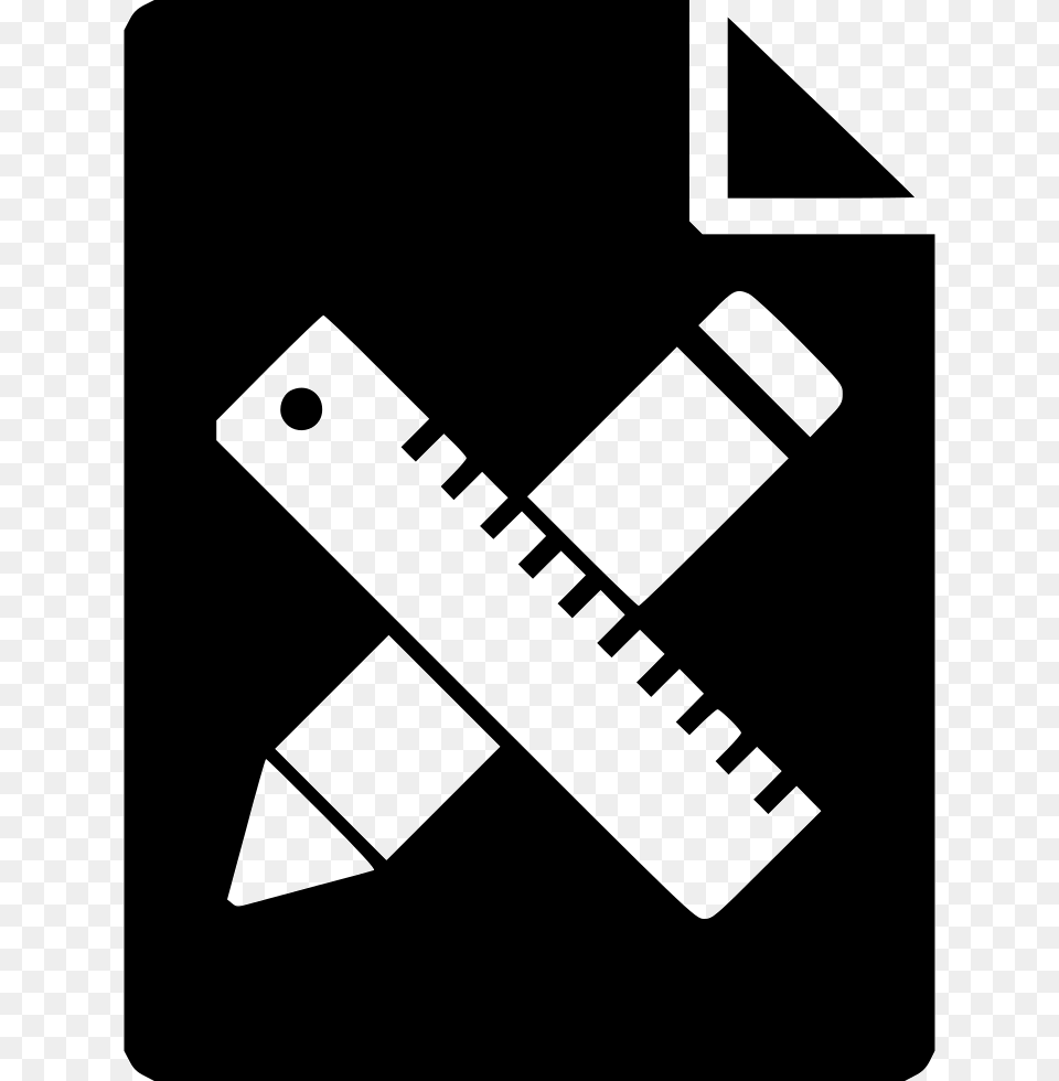 White Pencil Icon On Black Background Clipart Computer, Symbol, Stencil, Dynamite, Weapon Free Transparent Png