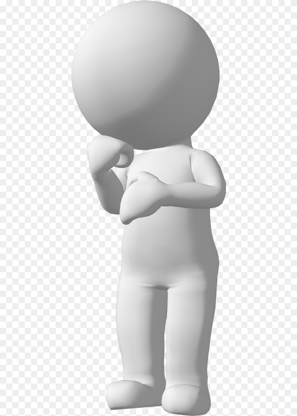 White People 3d Man Thinking Icon, Baby, Person Free Transparent Png