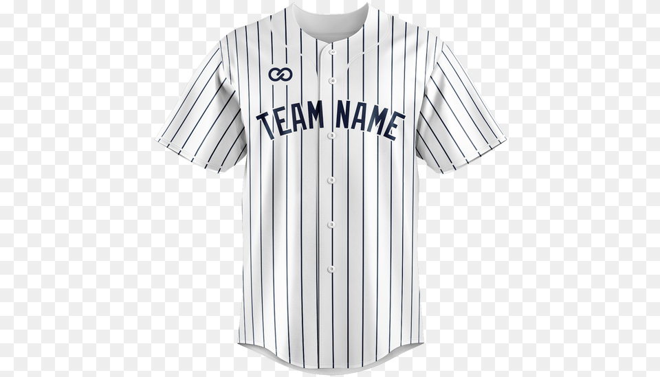 White Pinstripe Baseball Jersey Baseball Uniform, Clothing, People, Person, Shirt Free Png Download