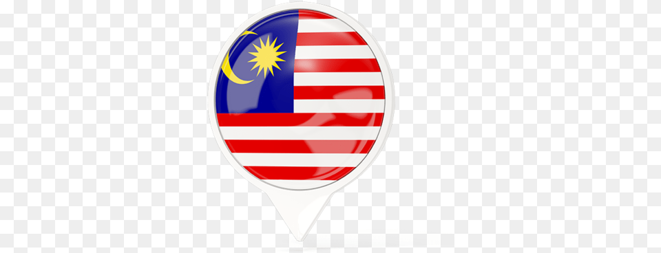 White Pointer With Flag Emblem, Logo, Badge, Symbol, Malaysia Flag Free Png