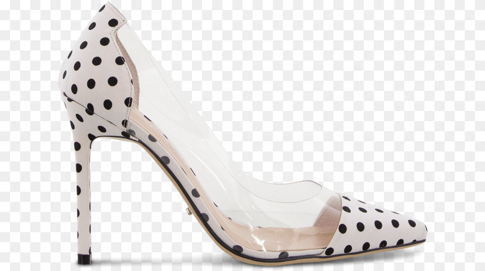 White Polka Dot Heels, Clothing, Footwear, High Heel, Shoe Png