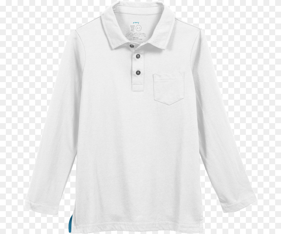 White Polo Shirt, Clothing, Long Sleeve, Sleeve Free Png Download