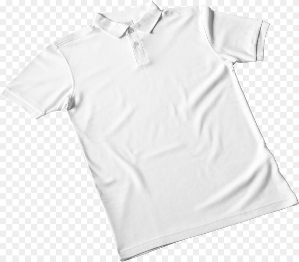 White Polo Without Logo Polo Shirt, Clothing, T-shirt, Undershirt Free Png Download