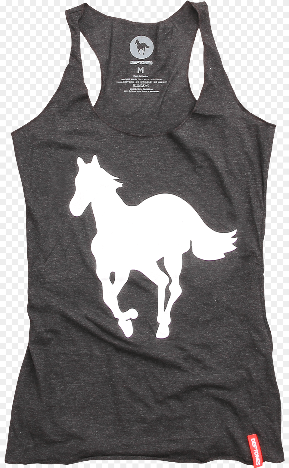 White Pony Racer Back Women S Black Tank Top Deftones White Pony Cd, Clothing, Tank Top, Person, Animal Free Png