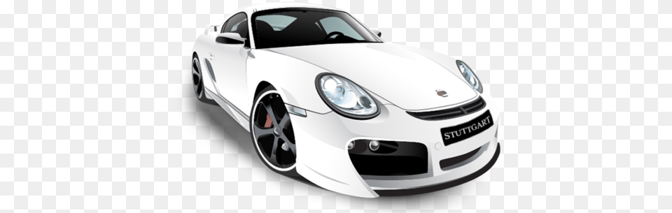 White Porsche Car With No Background, Coupe, Sports Car, Transportation, Vehicle Free Png