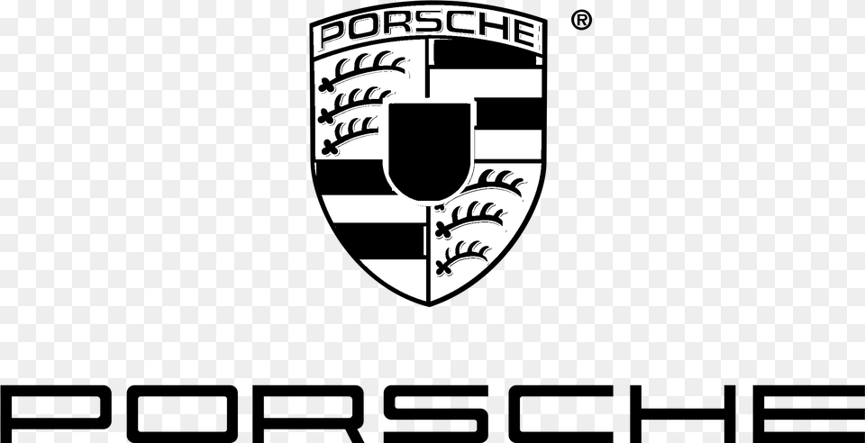 White Porsche Logo Black And White, Face, Head, Person, Symbol Free Png