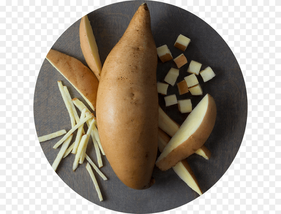 White Potato Brown In The Outside And White Inside, Food, Fruit, Pear, Plant Png