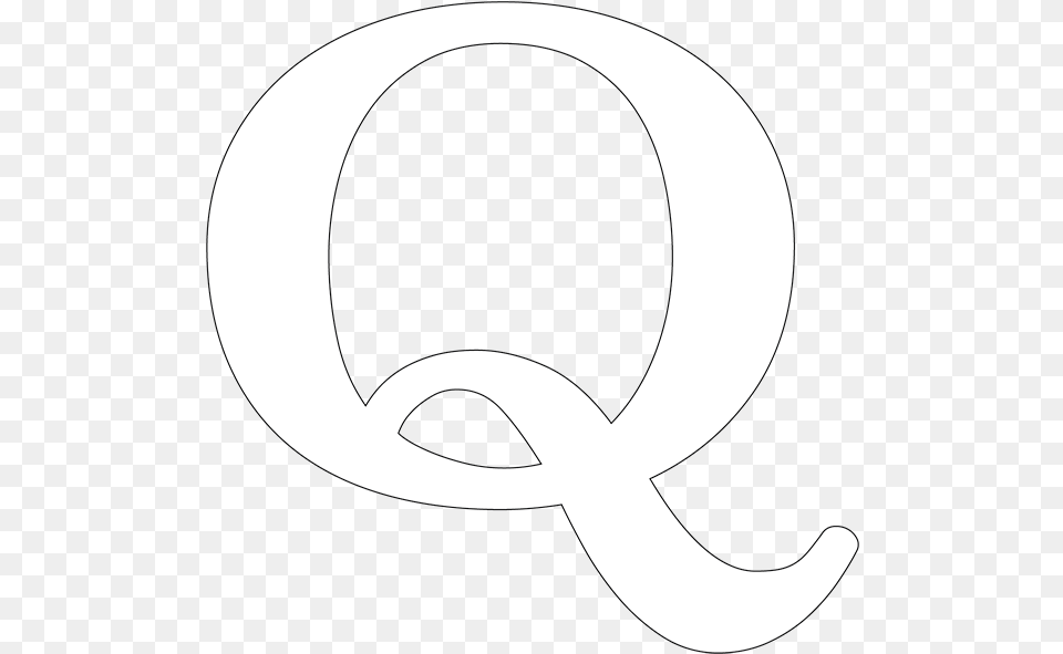 White Qanon Q Sticker White Q, Stencil, Head, Person, Face Free Png Download