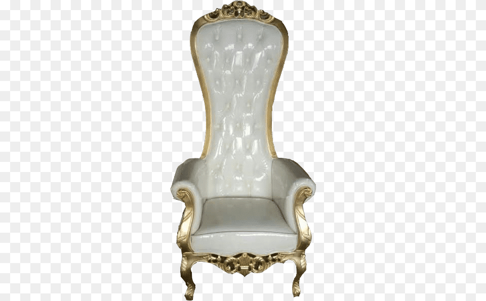 White Queen Chair, Furniture, Armchair, Throne Free Transparent Png