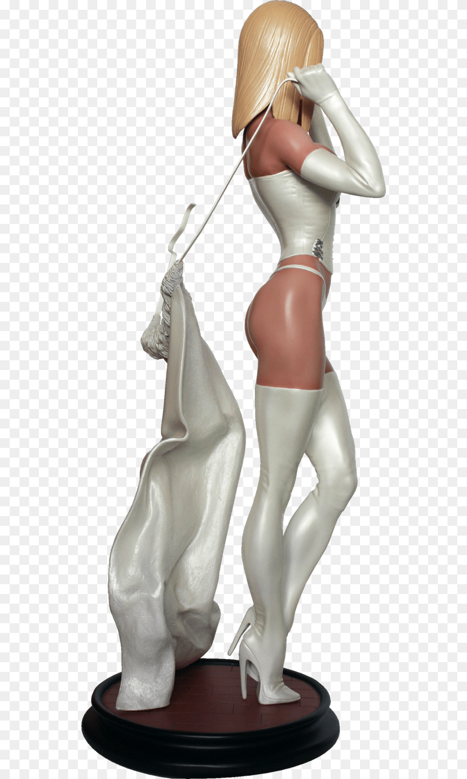 White Queen Emma Frost Statue Comiquette Exclusive Spandex, Adult, Person, Woman, Figurine Free Png