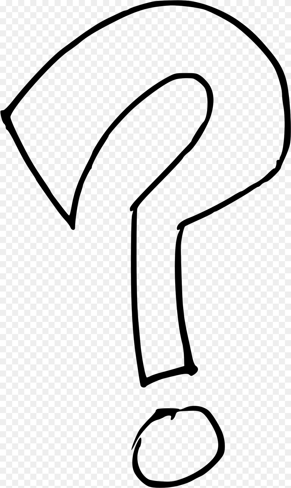 White Question Mark, Gray Free Png