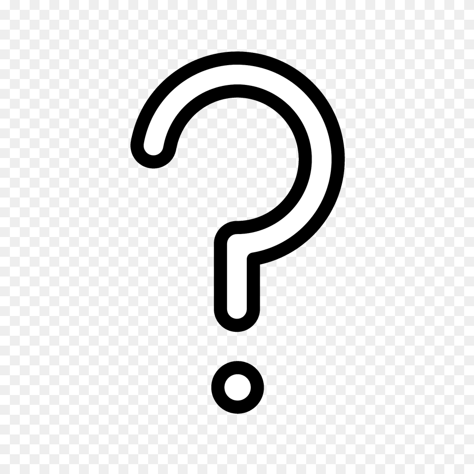 White Question Mark Emoji Clipart, Electronics, Hardware, Hook, Smoke Pipe Png Image