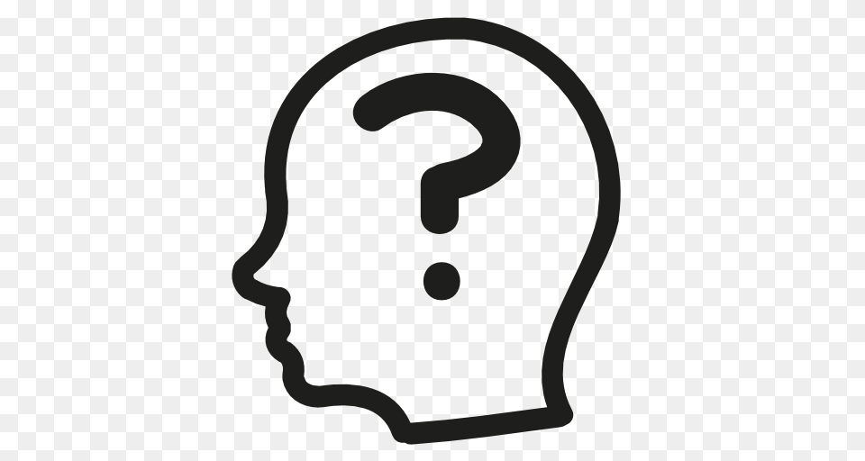 White Question Mark In Head Png