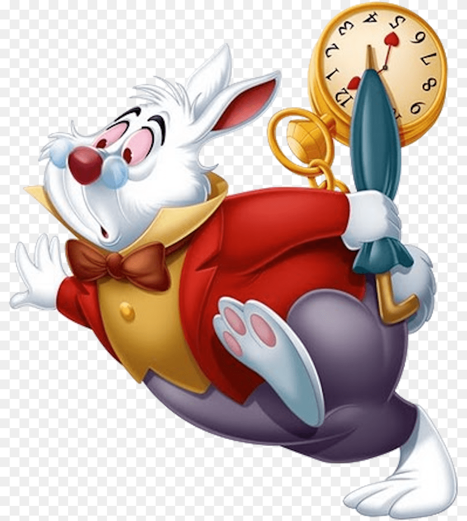 White Rabbit Alice In Wonderland Disney White Rabbit, Alarm Clock, Clock, Baby, Person Png