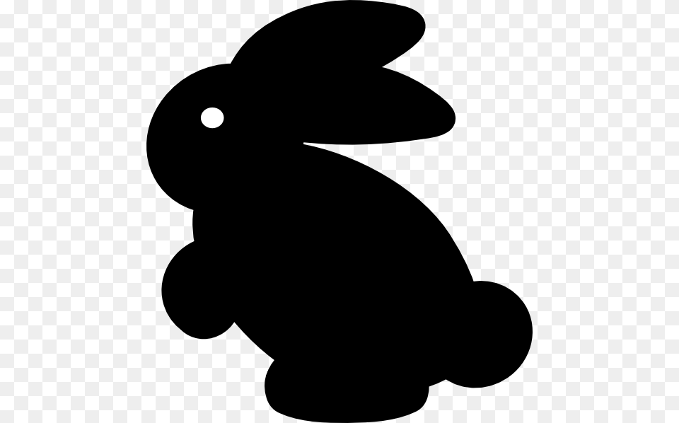 White Rabbit Easter Bunny Clip Art Black Bunny Clipart, Silhouette, Animal, Mammal, Stencil Free Png