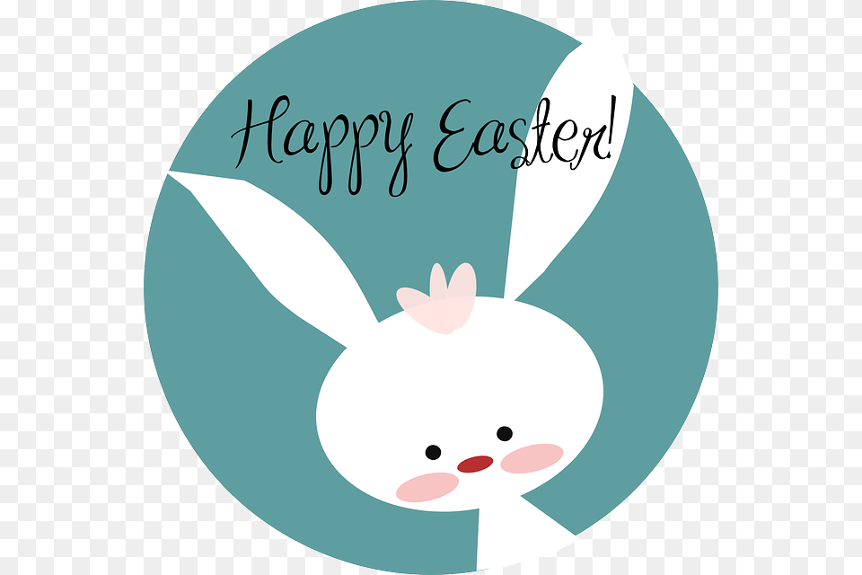 White Rabbit Happy Easter Vector Clip Art Happy Easter Bunny Png Image
