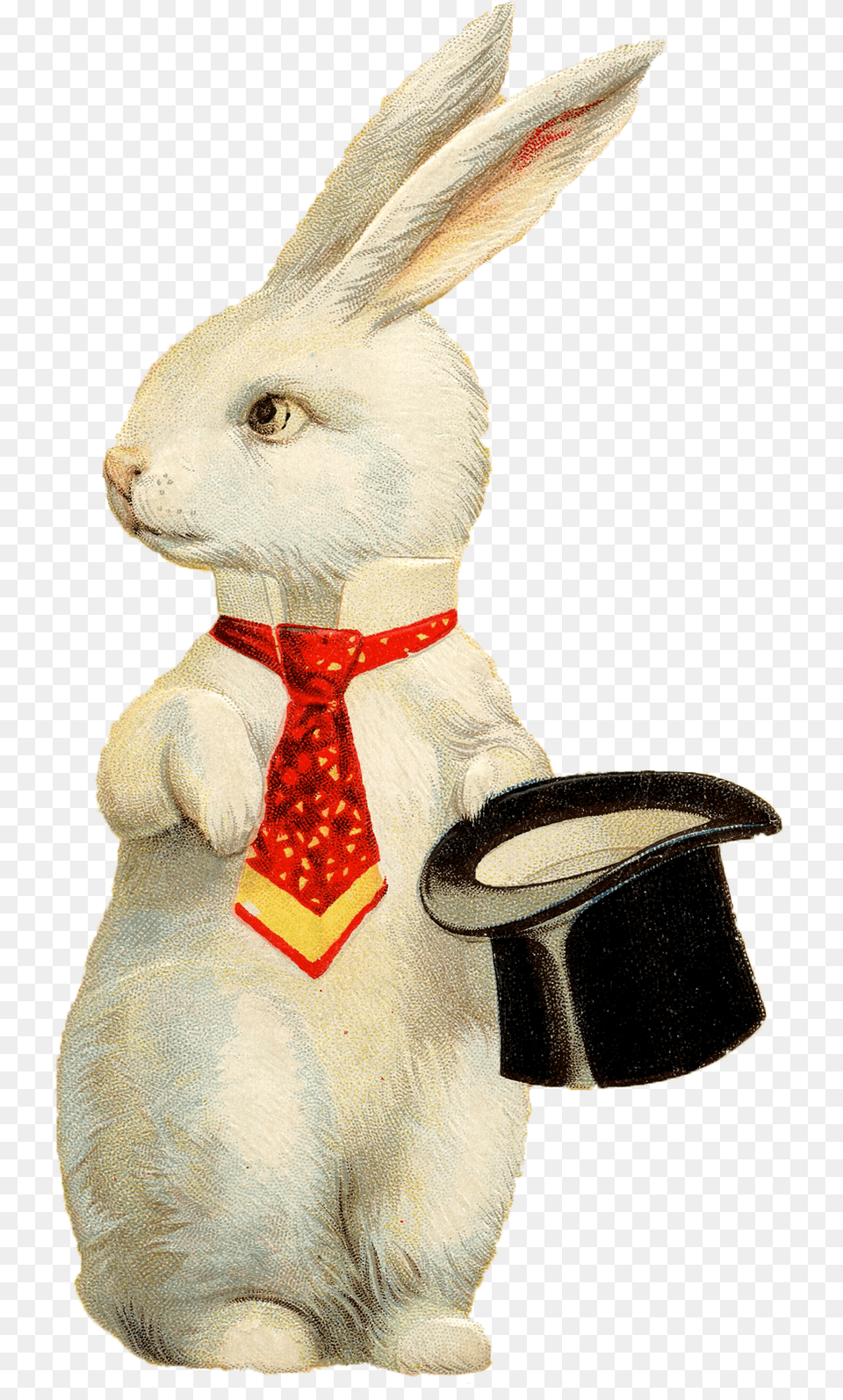White Rabbit Tophat Graphicsfairy Easter Bunny Top Hat, Accessories, Formal Wear, Tie, Person Free Transparent Png