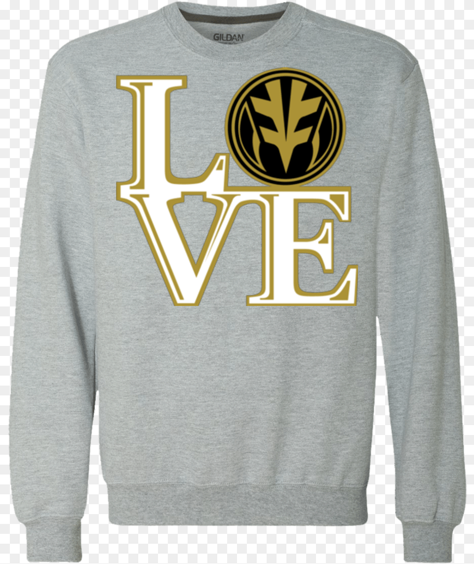 White Ranger Love Premium Crewneck Sweatshirt Sweater, Clothing, Hoodie, Knitwear, Adult Png Image