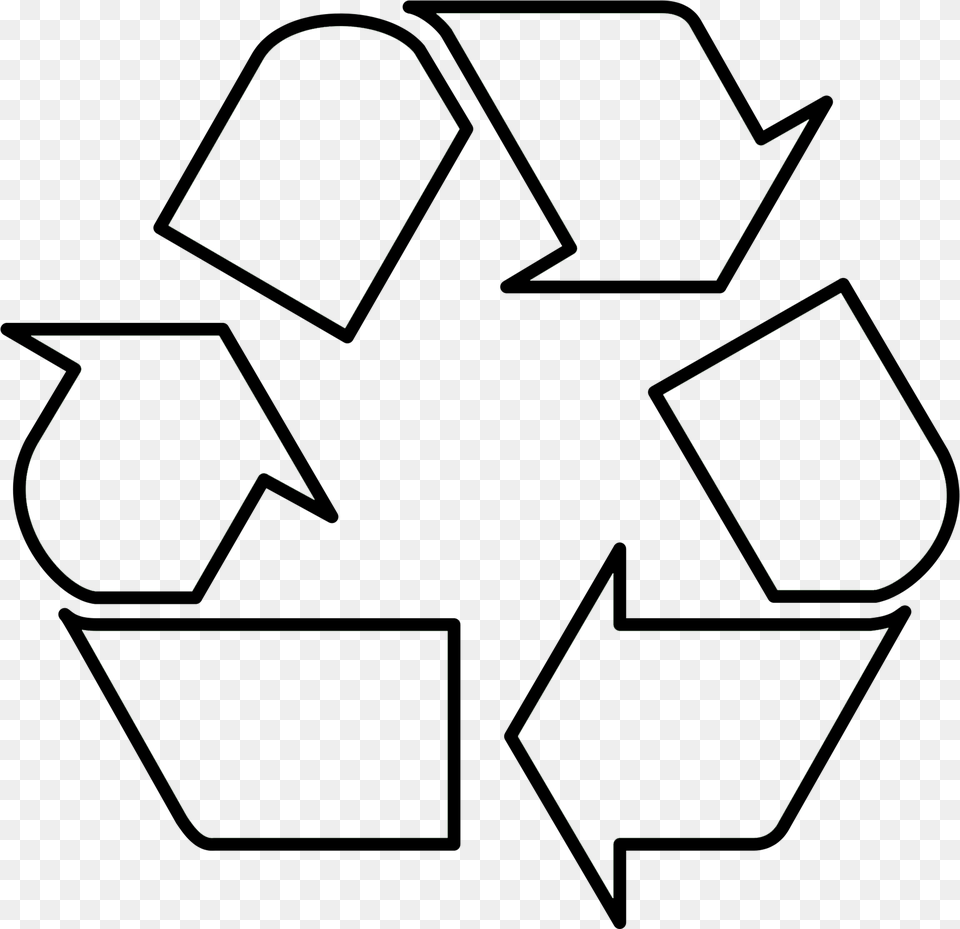 White Recycle Logo, Recycling Symbol, Symbol, Blackboard Png Image