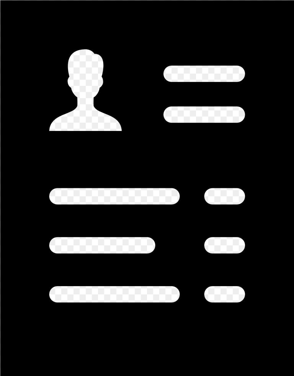 White Resume Icon, Gray Png