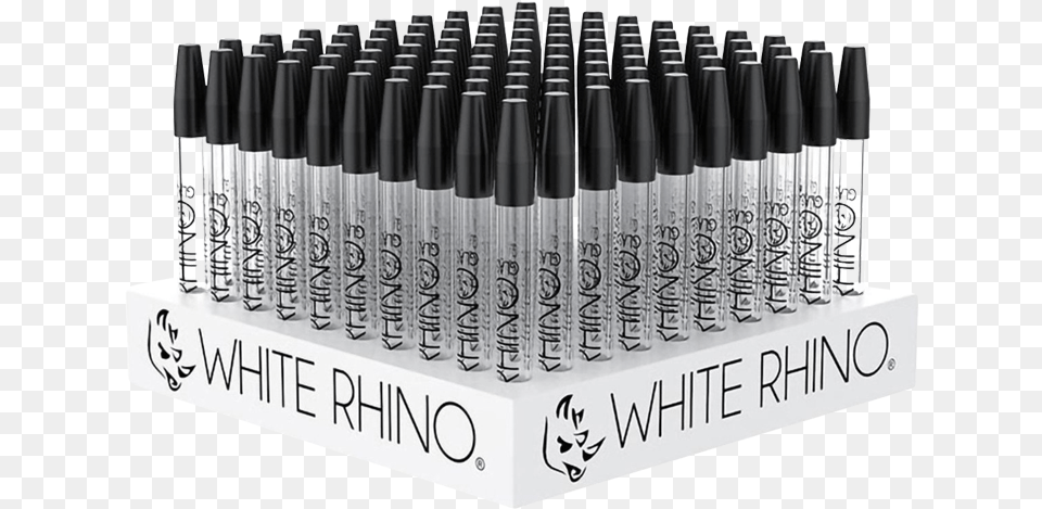 White Rhino Dab Straw Collector With Silicone Cap White Rhino Glass Straw, Marker Png