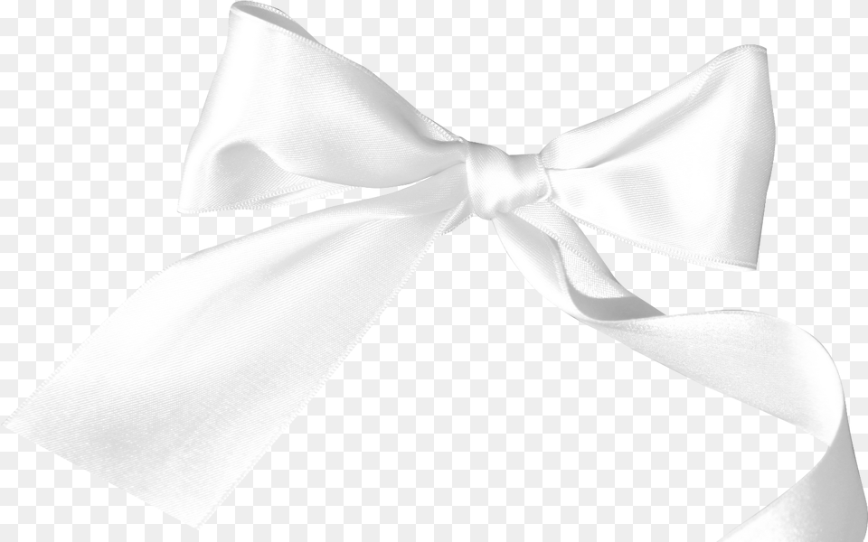 White Ribbon Bow Picture White Bow, Accessories, Formal Wear, Tie, Bow Tie Png Image