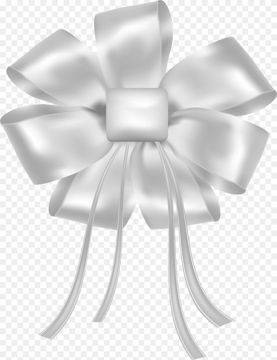 White Ribbon Bow White Bow Transparent Cartoon White Ribbon Flower, Accessories, Formal Wear, Tie, Plant Png Image