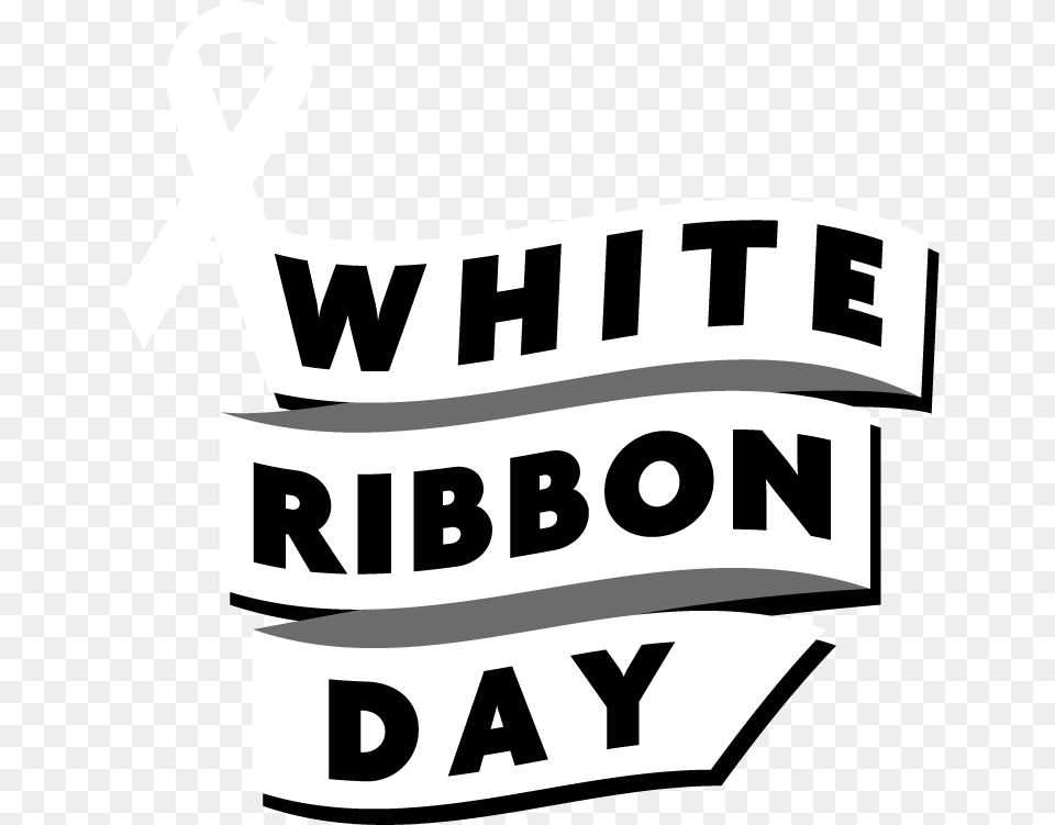 White Ribbon Horizontal, Sticker, Text, Banner Free Png Download