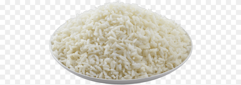 White Rice Download Transparent Plate Of Rice, Food, Grain, Produce, Brown Rice Png