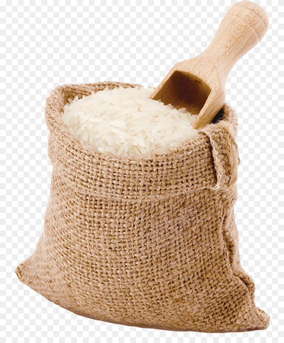 White Rice Transparent Image Sack Of Rice, Bag, Cutlery, Spoon, Food Free Png Download