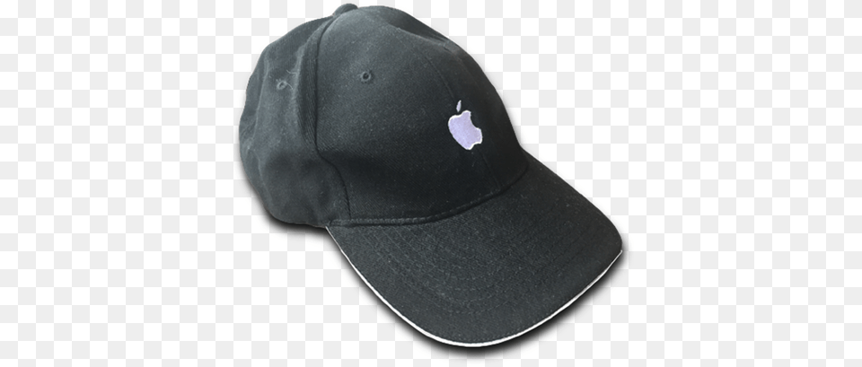 White Rim Black Apple Cap Logo Shirts Apparel Baseball Cap, Baseball Cap, Clothing, Hat Png Image