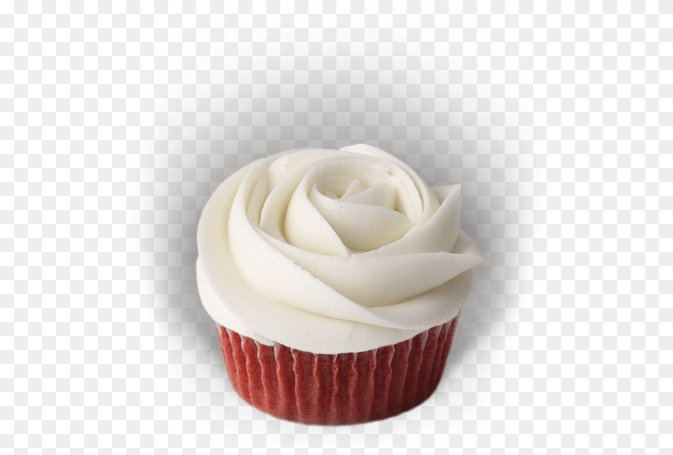 White Rose Cupcake, Cake, Cream, Dessert, Food Free Png