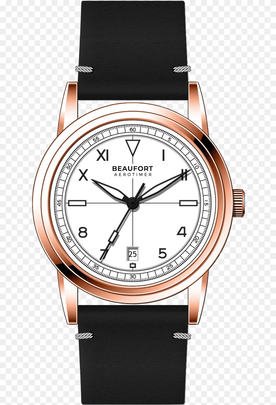 White Rose Gold Automatic Watch Beaufort Aerotimer, Arm, Body Part, Person, Wristwatch Png Image