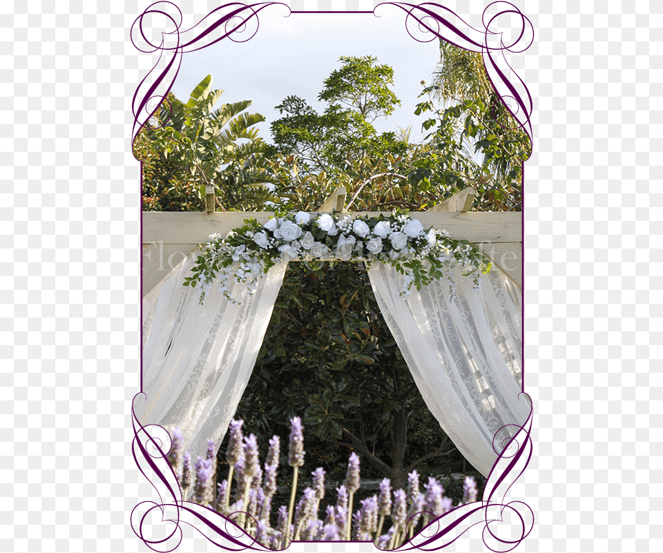 White Rose Peony Amp Babyquots Breath Arbor Arch Table English Lavender, Arbour, Flower, Flower Arrangement, Garden Free Png Download
