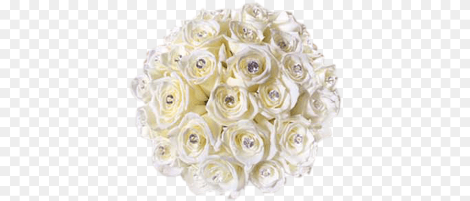 White Rose With Rhinestone Boquet, Flower Arrangement, Plant, Flower Bouquet, Flower Free Png Download
