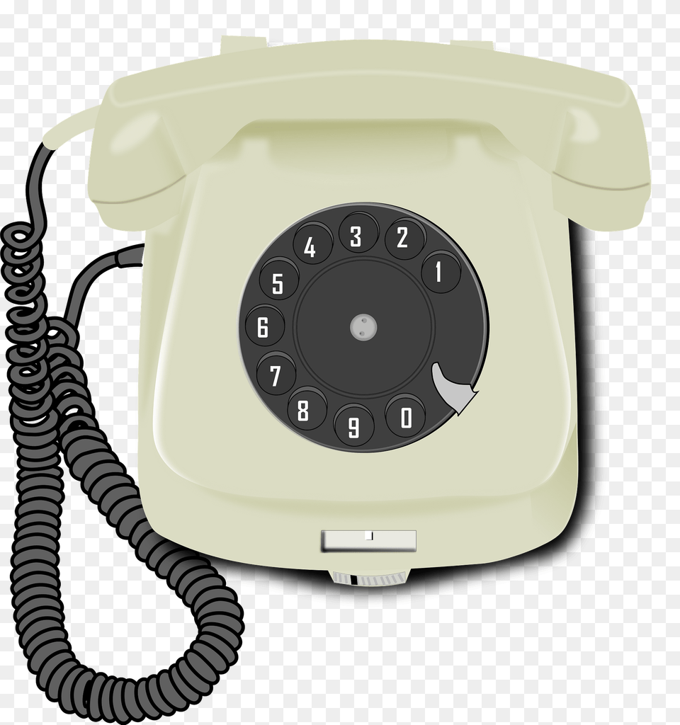 White Rotary Phone Clipart, Electronics, Dial Telephone, Disk Free Png Download