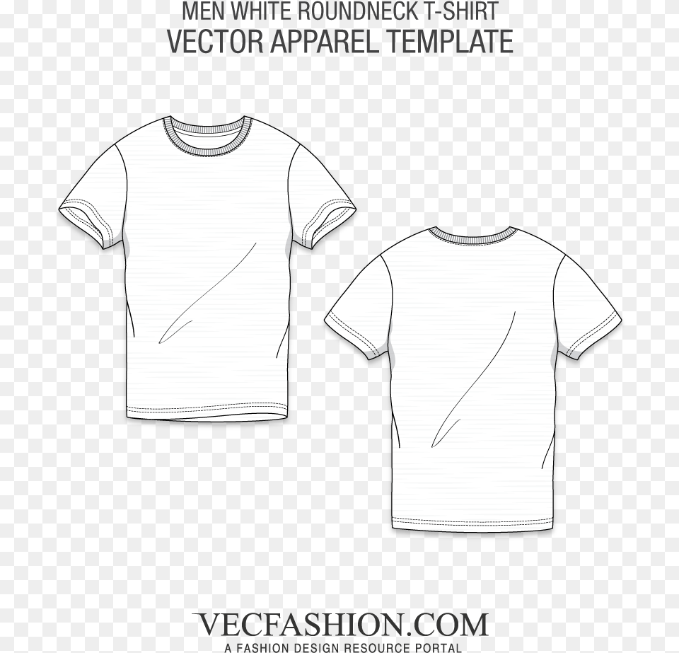 White Round Neck T Shirt Short Sleeved Diagram, Clothing, T-shirt Png
