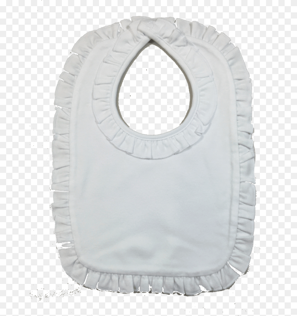 White Ruffle Baby Bib, Person, Helmet Free Png Download