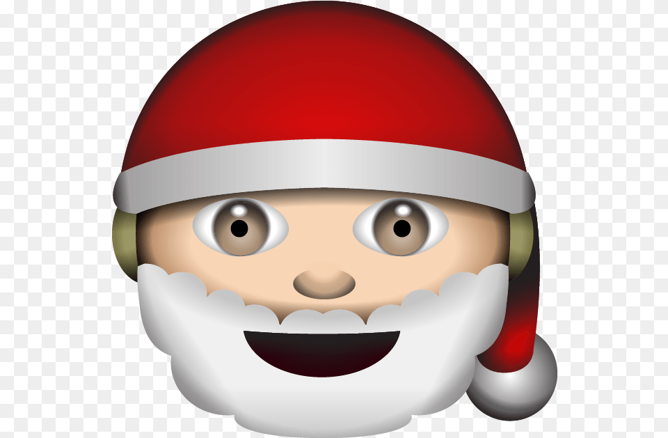 White Santa Claus Emoji Emoji Santa Claus, Helmet, Elf, Clothing, Hardhat Free Png