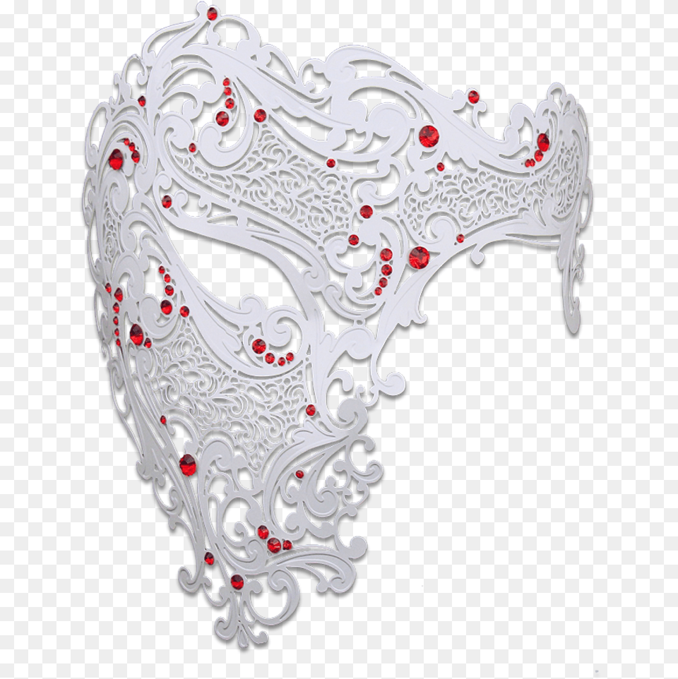 White Series Signature Phantom Of The Opera Half Face White Masquerade Mask, Art, Doodle, Drawing, Graphics Png