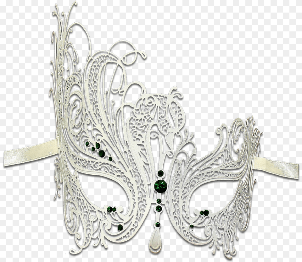 White Series Swan Metal Filigree Laser Cut Venetian Tiara, Accessories, Jewelry Free Transparent Png