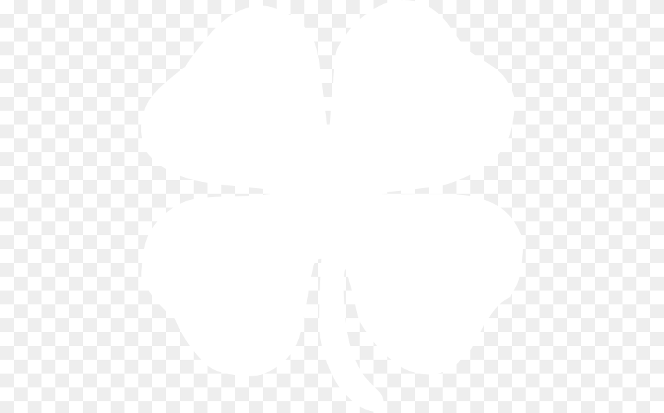 White Shamrock Trebol De 4 Hojas Blanco, Cutlery Free Transparent Png