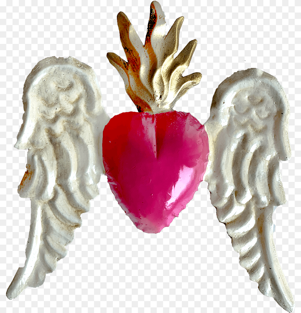 White Shaped Wings Pink Heart Radish, Accessories, Jewelry, Adult, Bride Free Png Download