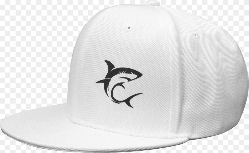 White Shark Snapback Cap White Baseball Cap, Baseball Cap, Clothing, Hat, Helmet Free Transparent Png