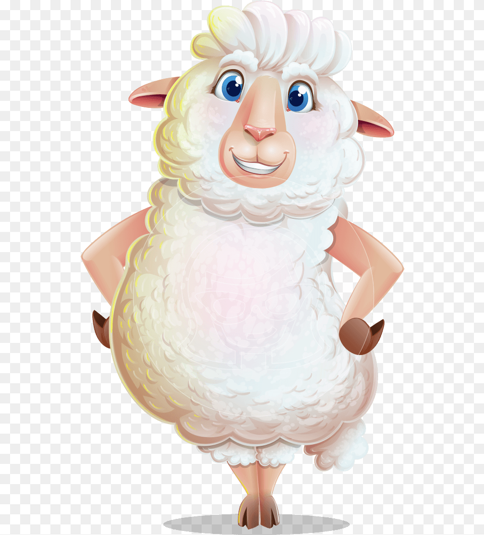 White Sheep Cartoon Vector Character Sheep, Baby, Person, Animal, Face Free Transparent Png