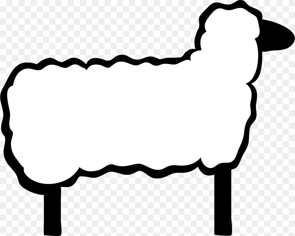 White Sheep Cliparts, Silhouette, Smoke Pipe, Text Free Transparent Png
