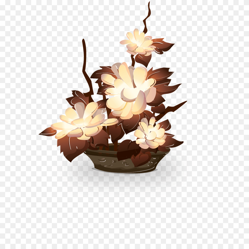 White Shiny Flowers Clipart, Flower, Flower Arrangement, Ikebana, Plant Png