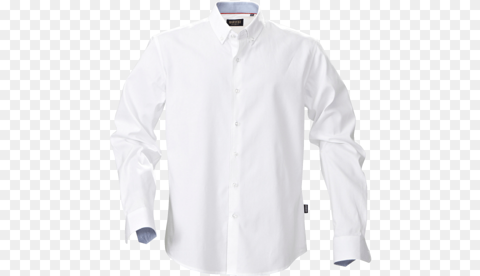 White Shirt For Men, Clothing, Dress Shirt, Long Sleeve, Sleeve Free Png Download